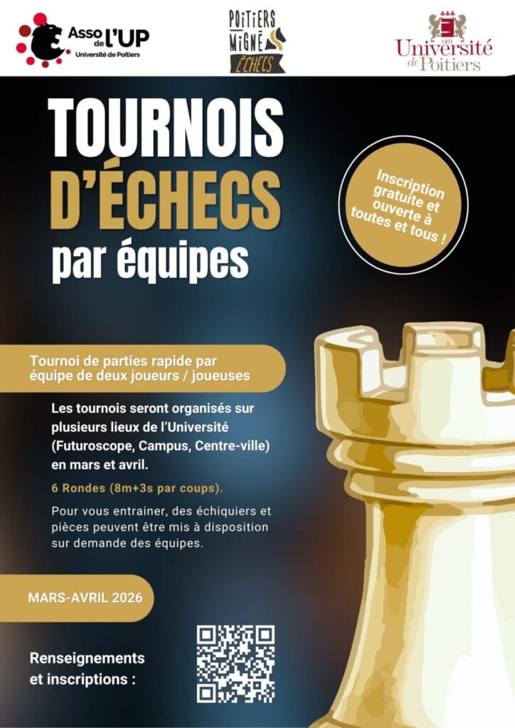 Première édition du tournoi inter-campus "UP Chess Tour" affiche 2026
